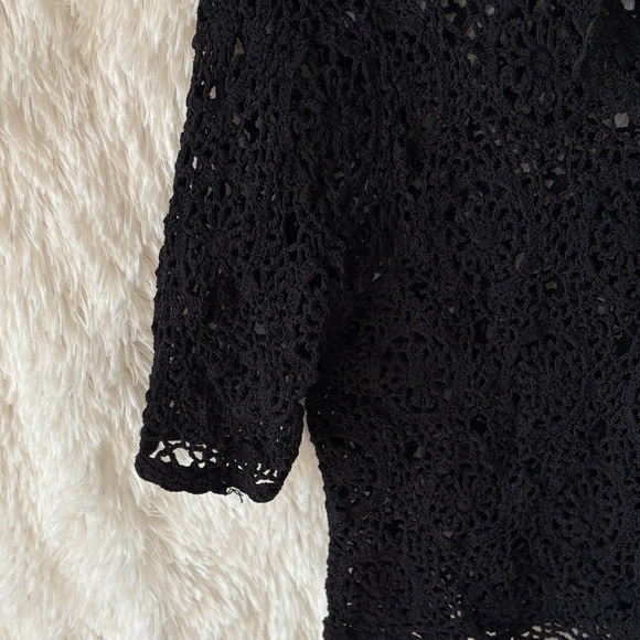 Dressbarn Black Crochet cardigan - Picture 4 of 8